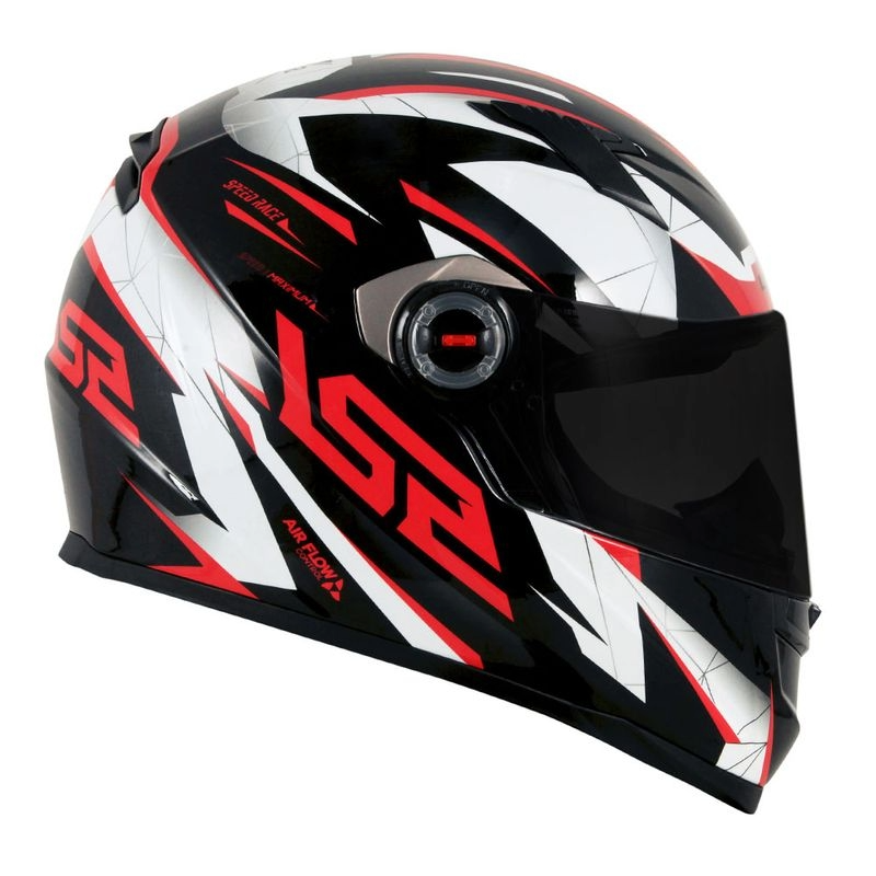 Capacete LS2 FF358 Special Preto Branco e Vermelho
